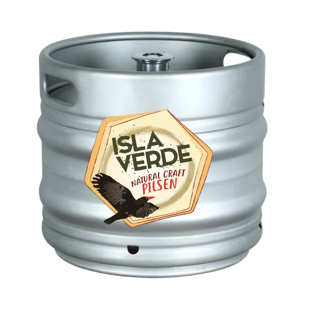 Cerveza Isla Verde Natural Craft Pilsen barril 30l incl. envase